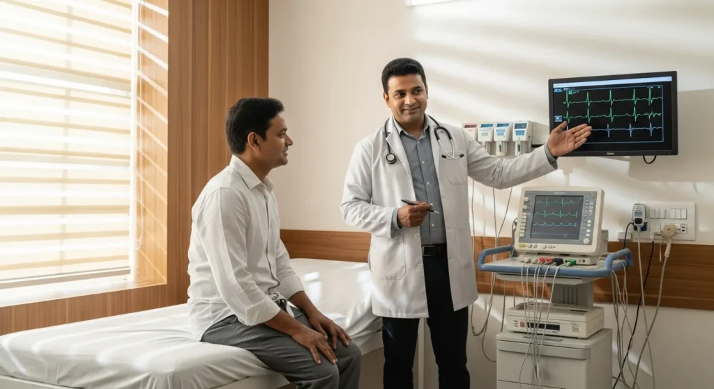 ECG / Heart checkup – Hospital setting